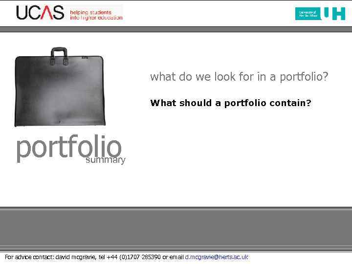 what do we look for in a portfolio? What should a portfolio contain? portfolio