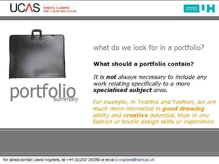 what do we look for in a portfolio? What should a portfolio contain? portfolio