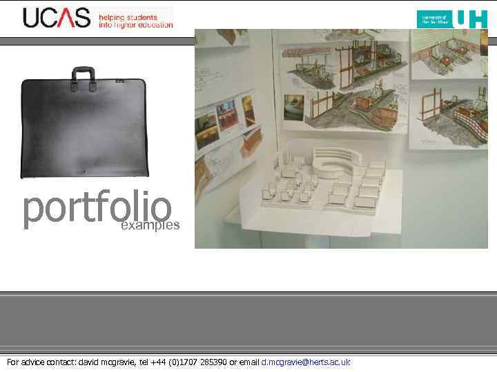 school of art & design portfolio examples For advice contact: david mcgravie, tel +44