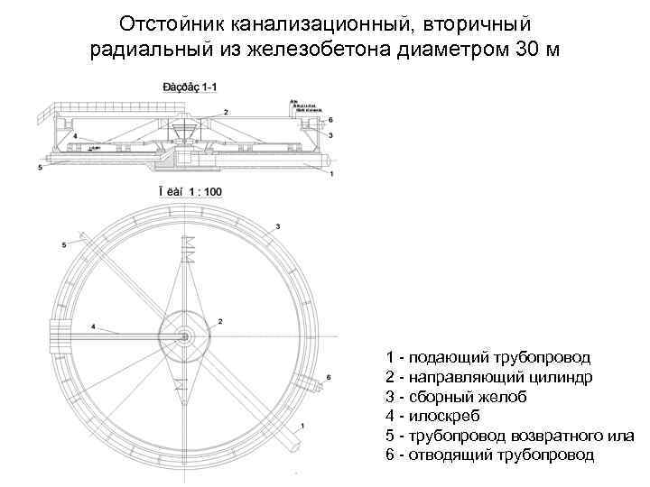 Типовой проект отстойник радиальный 18 м