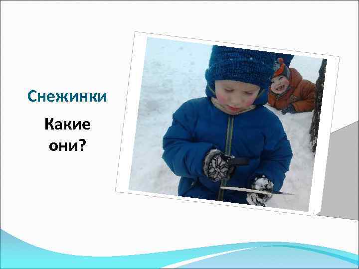 Снежинки Какие они? 