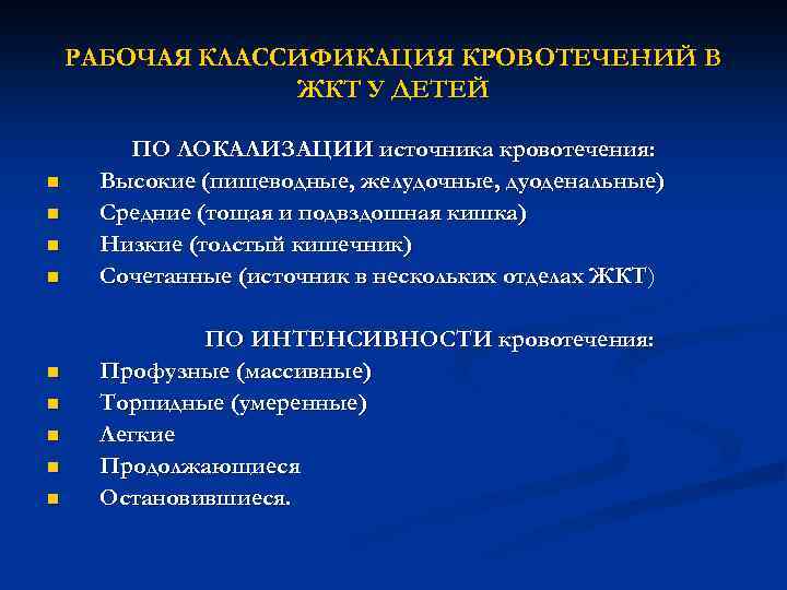 Желудочно кишечные кровотечения язвенной этиологии презентация