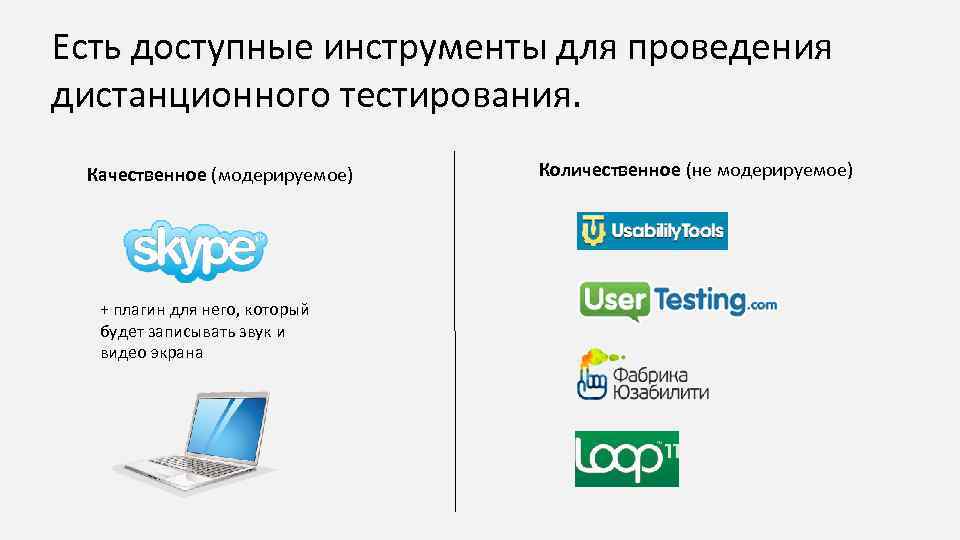 Есть доступные инструменты для проведения дистанционного тестирования. Качественное (модерируемое) + плагин для него, который