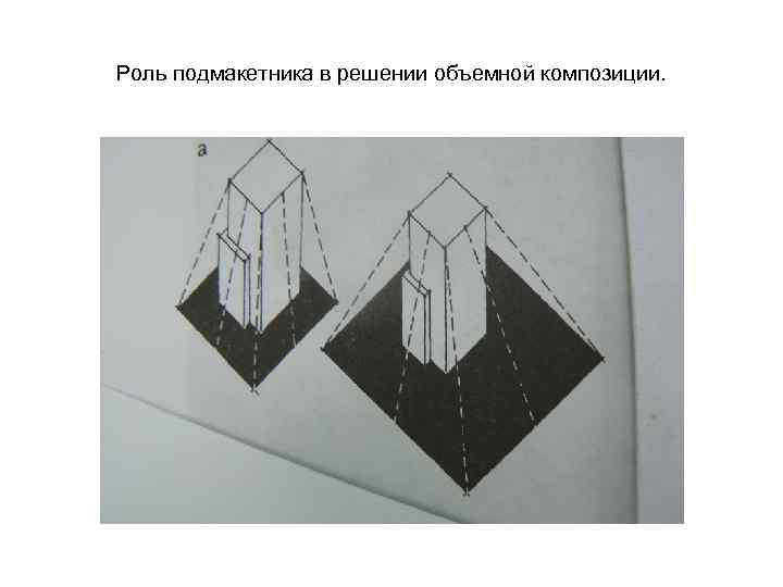Роль подмакетника в решении объемной композиции. 