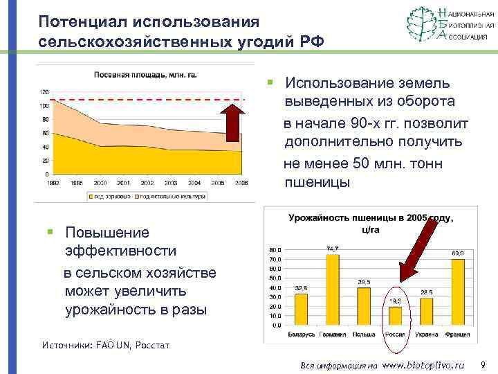 Потенциал использования сельскохозяйственных угодий РФ § Использование земель выведенных из оборота в начале 90