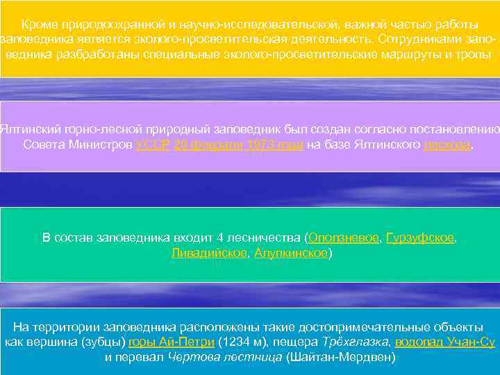 Кроме природоохранной и научно-исследовательской, важной частью работы заповедника является эколого-просветительская деятельность. Сотрудниками запо- ведника