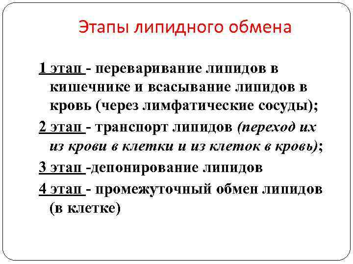 Нарушение липидного. Этапы жирового обмена. Этапы обмена липидов. Этапы липидного обмена. Этапы метаболизма липидов.