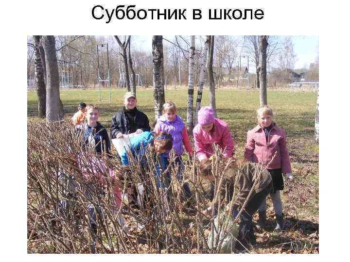 Субботник в школе 