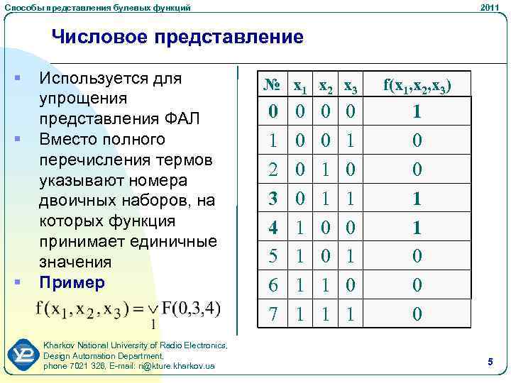 Схема булева алгебра