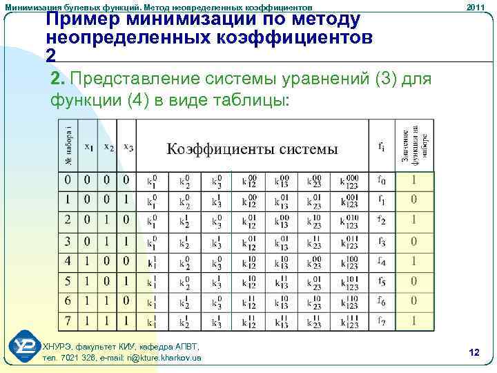 Булевы функции 1 переменной