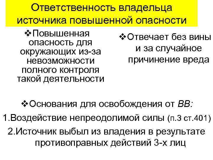 Возмещение вреда причиненного источником повышенной опасности