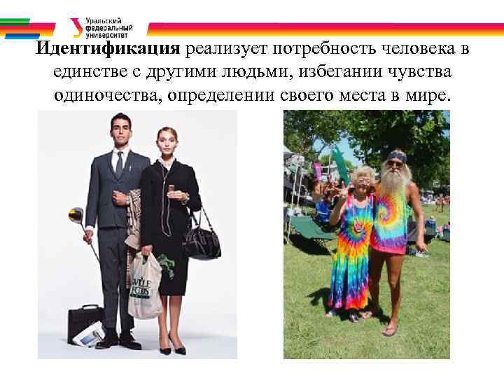 Идентификация реализует потребность человека в единстве с другими людьми, избегании чувства одиночества, определении своего