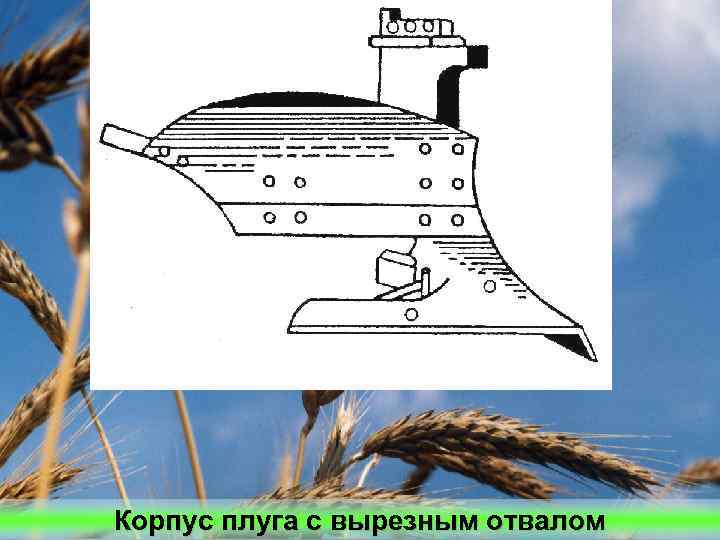 Корпус плуга с вырезным отвалом 