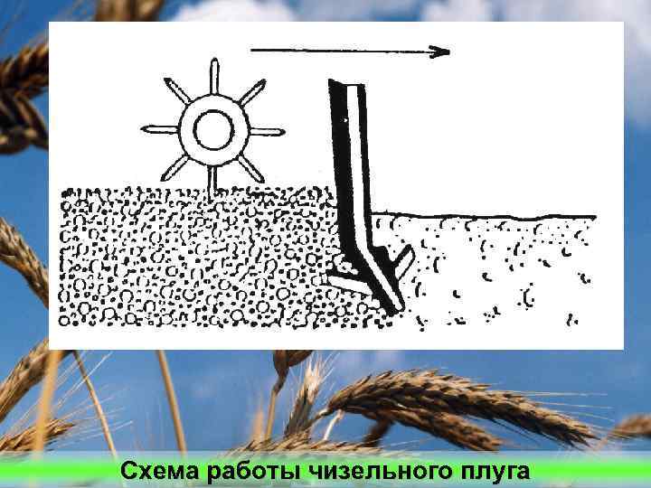 Схема работы чизельного плуга 