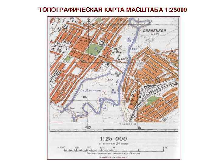 ТОПОГРАФИЧЕСКАЯ КАРТА МАСШТАБА 1: 25000 