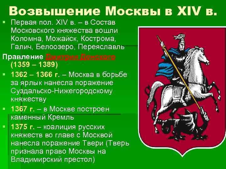 Возвышение московского княжества в 14 веке