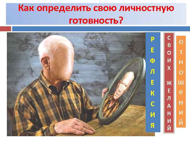 Как определить свою личностную готовность? Р Е Ф Л Е К С И Я