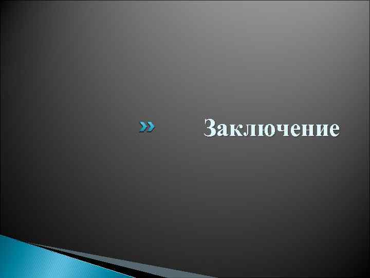 Заключение 