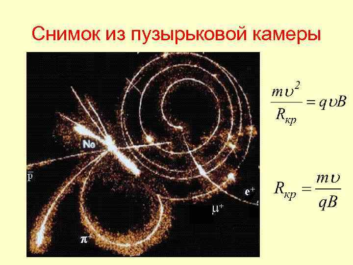 Снимок из пузырьковой камеры 