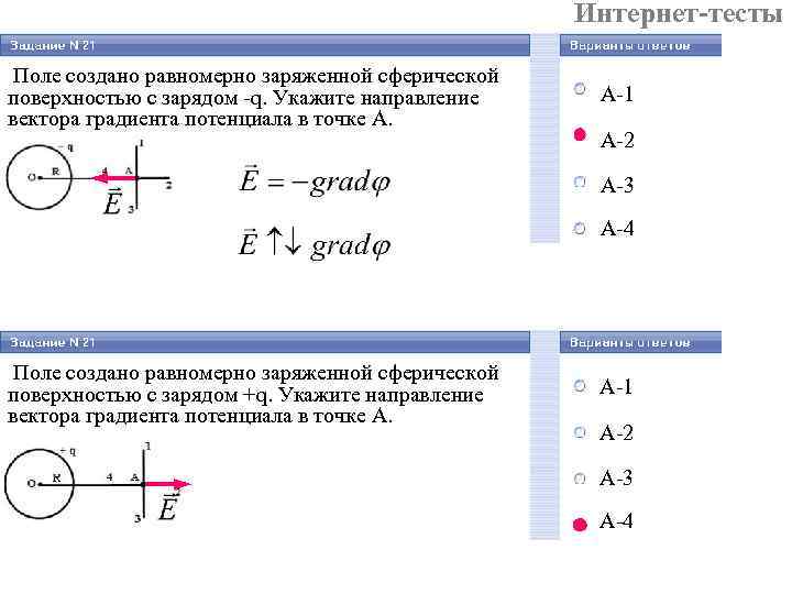 Равномерные заряды