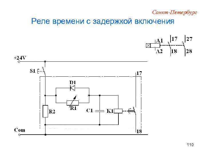 Санкт-Петербург Реле времени с задержкой включения 110 