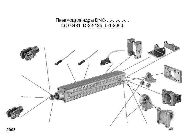 Пневмоцилиндры DNC-…-…-…-. . . ISO 6431, D-32 -125 , L-1 -2000 2003 40 
