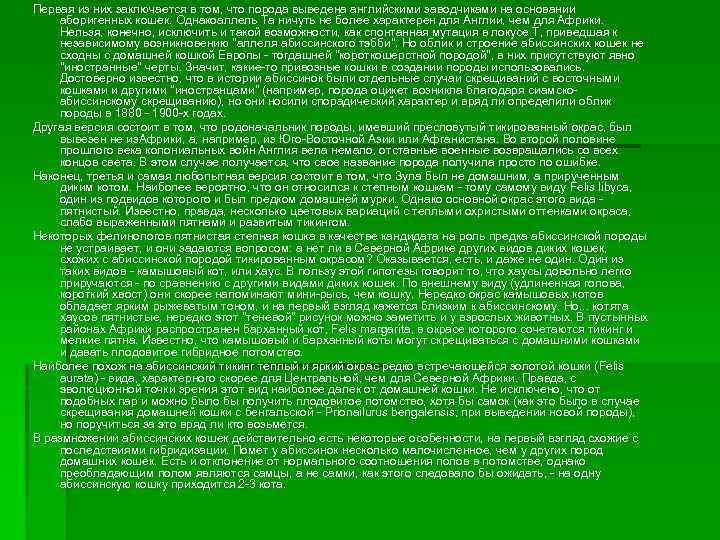 Первая из них заключается в том, что порода выведена английскими заводчиками на основании аборигенных