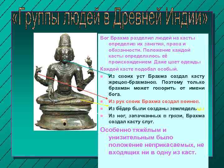 Индийские варны 5 класс история