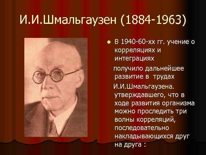 Шмальгаузен иван иванович презентация