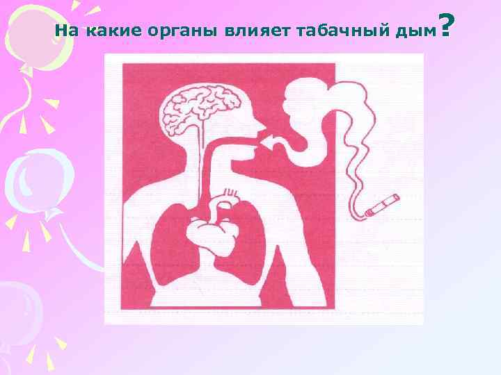 ? На какие органы влияет табачный дым 