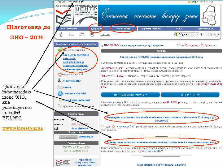 Підготовка до ЗНО – 201 4 Цікавтеся інформацією щодо ЗНО, яка розміщується на сайті