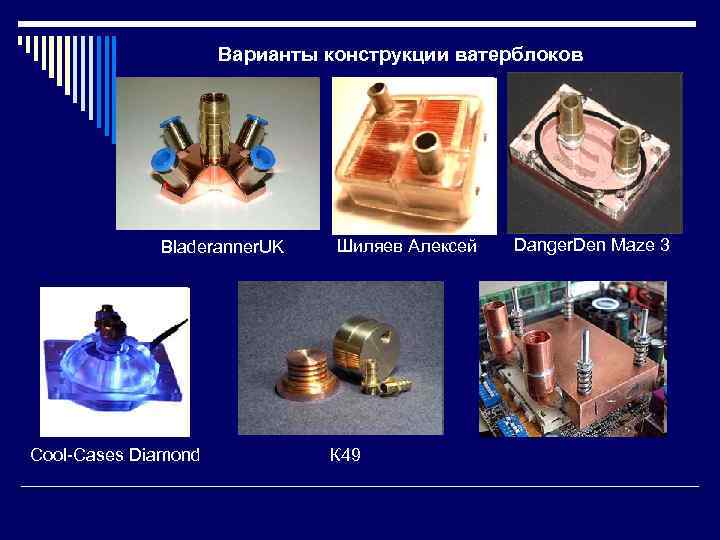 Варианты конструкции ватерблоков Bladeranner. UK Cool-Cases Diamond Шиляев Алексей К 49 Danger. Den Maze