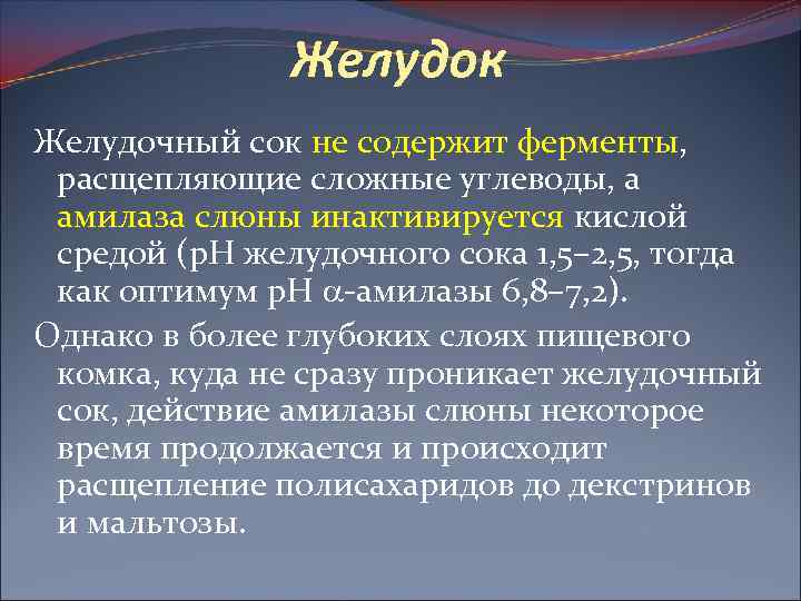 Список ферментов которые содержатся в слюне