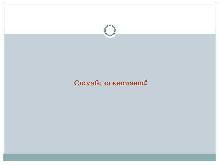 Спасибо за внимание! 