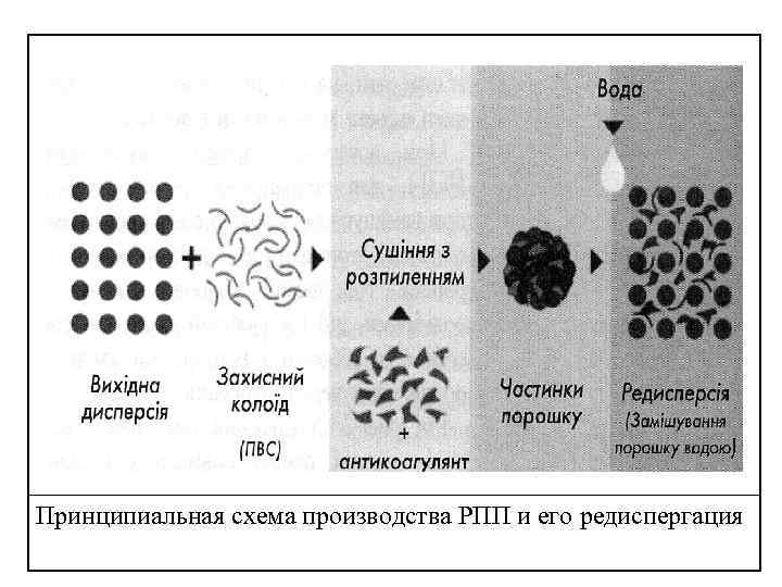 Принципиальная схема производства РПП и его редиспергация 