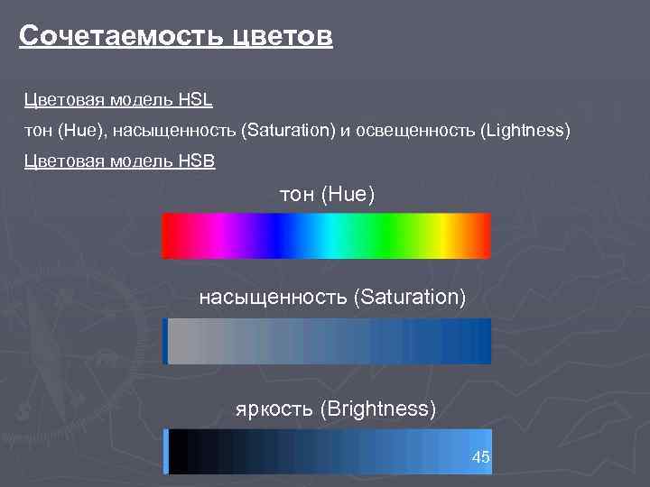 Хроматические цвета насыщенность цвета