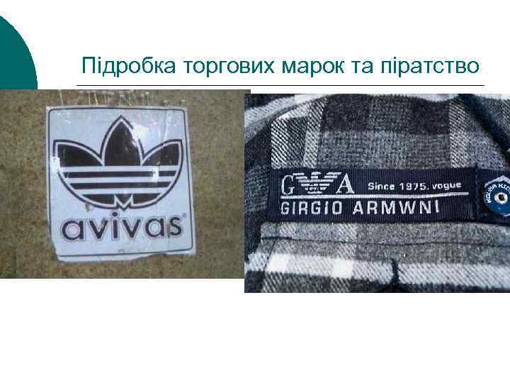 Підробка торгових марок та піратство 