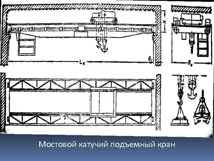 Мостовой катучий подъемный кран 