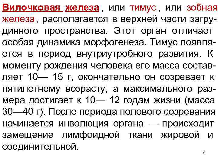 Вилочковая железа , или тимус , или зобная железа, располагается в верхней части загру-