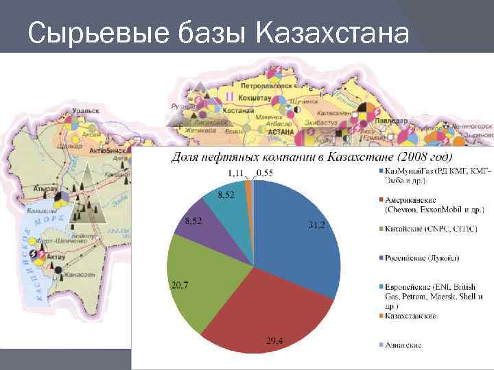 Нефтяная промышленность казахстана карта