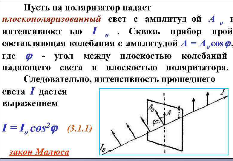 Направление колебаний вектора e в частично поляризованном свете показано на рисунке