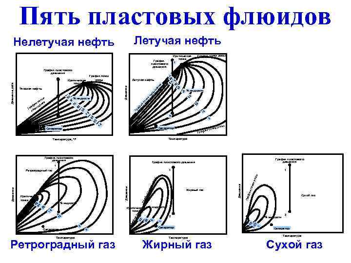    Пять пластовых флюидов  Нелетучая нефть     
