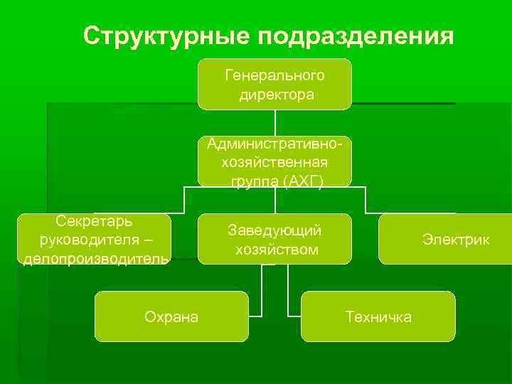  Структурные подразделения     Генерального      директора