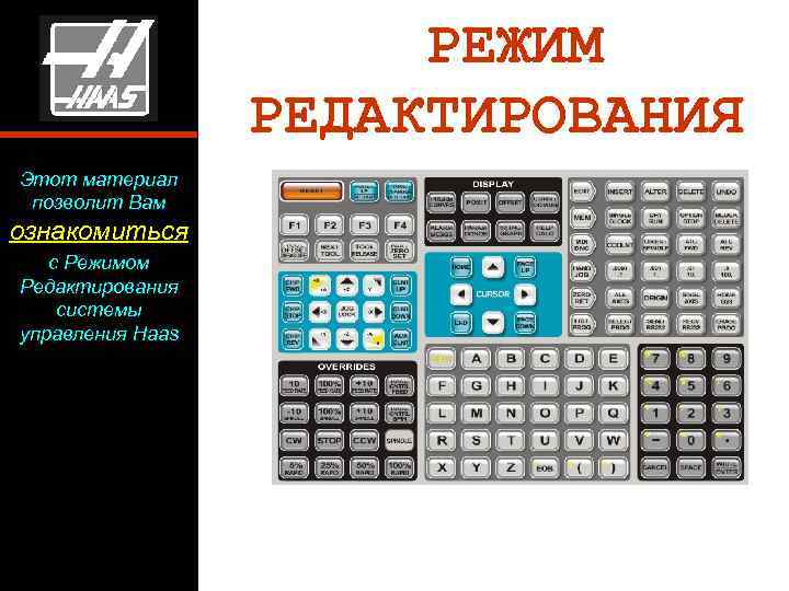     РЕЖИМ    РЕДАКТИРОВАНИЯ Этот материал позволит Вам ознакомиться