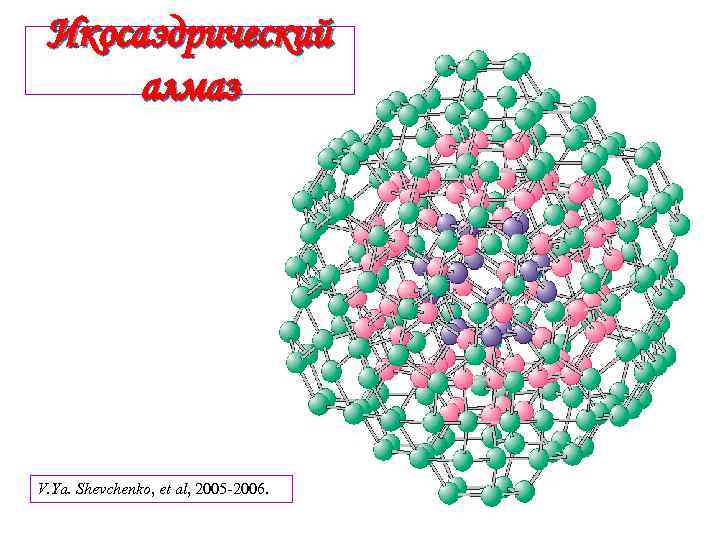  Икосаэдрический  алмаз V. Ya. Shevchenko, et al, 2005 -2006. 