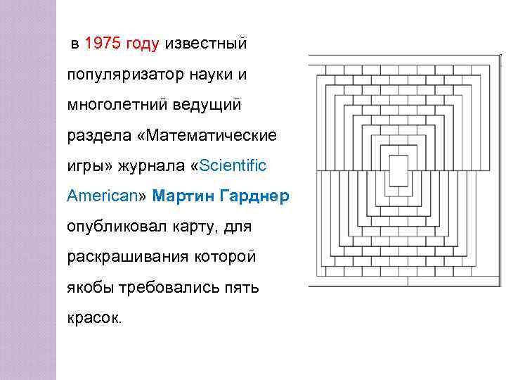 в 1975 году известный популяризатор науки и многолетний ведущий раздела «Математические игры» журнала «Scientific