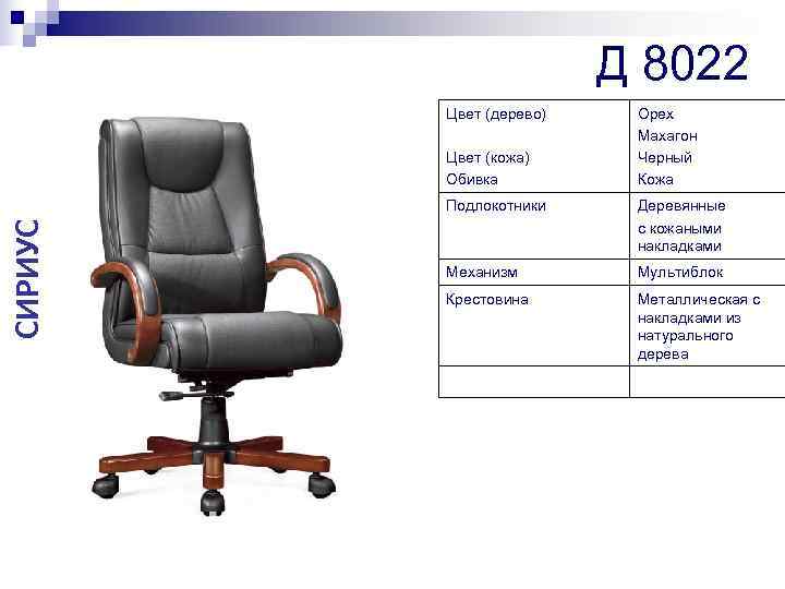      Д 8022   Цвет (дерево)  Орех 