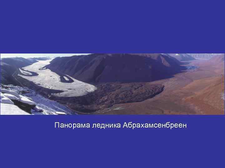 Панорама ледника Абрахамсенбреен 