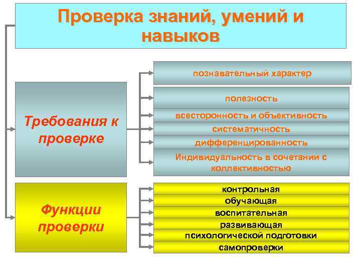   Проверка знаний, умений и   навыков    познавательный характер