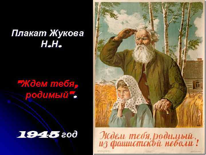 Плакат Жукова Н. Н. 